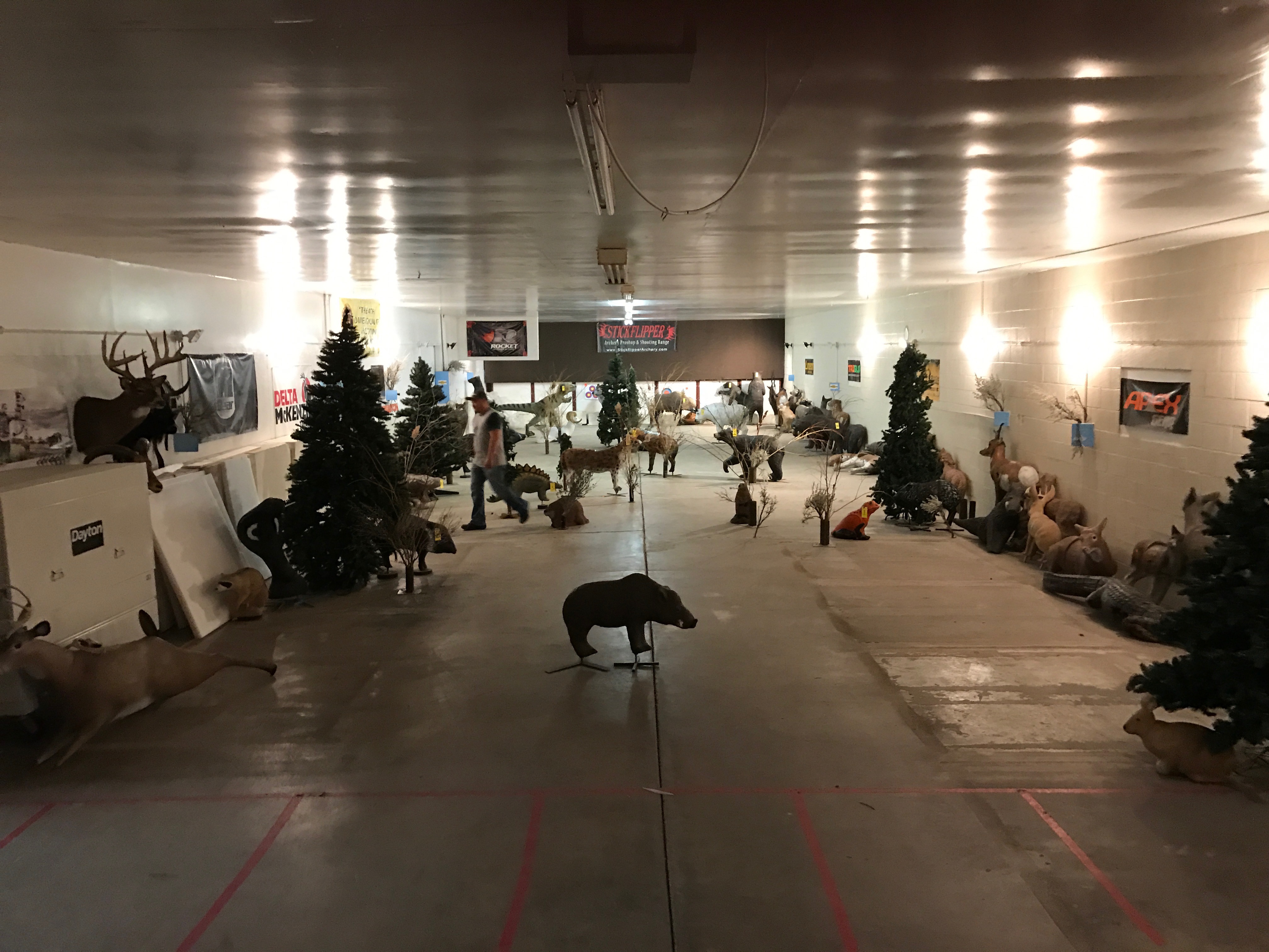 The shooting range at Stickflipper Archery